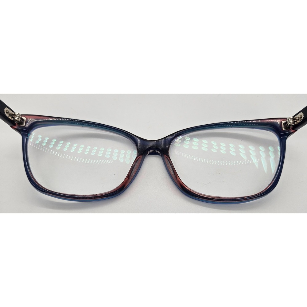 Vera Bradley Eyeglasses Frames Blue Floral Patterned Arms Womens Optical Glasses - Picture 5 of 8
